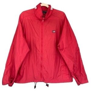 90s Vintage Polo Jeans‎ Co. Windbreaker Jacket Zip Red Oversized Streetwear